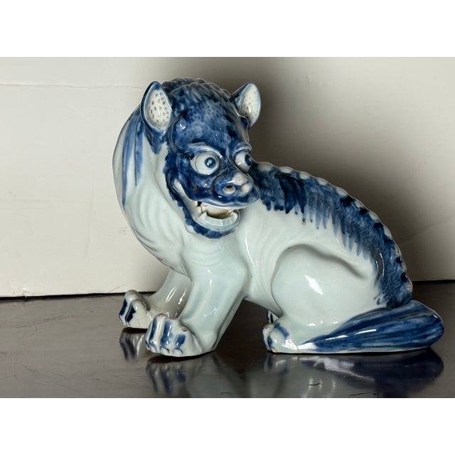 Late 19th Century Japanese This Item Is an Antique Japanese Hirado Porcelain Karashishi (Guardian Lion-Dog For Sale - Image 5 of 8