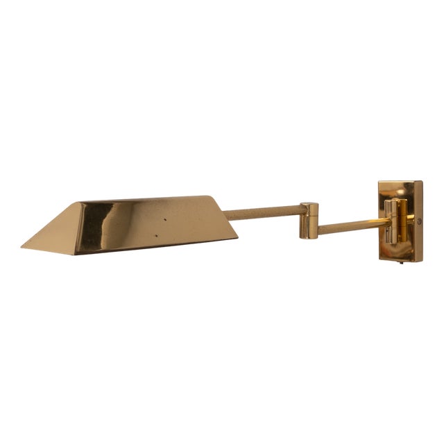 Brass Swing Arm Wall Lamp, Germany, 1978 For Sale