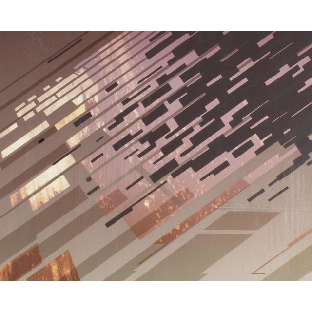 Contemporary "Inclinare" Abstract Screen Print With Embossing by Don Munz For Sale - Image 3 of 8