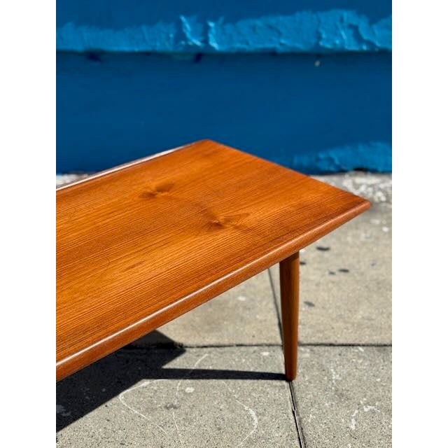 Wood Vintage Kristiansen Thomassen Teak Low Coffee Table For Sale - Image 7 of 12