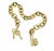 Louis Vuitton Padlock & Keys+ Two Bags Charm Yellow Gold Bracelet 125.7 Gm 18 KG For Sale - Image 18 of 18