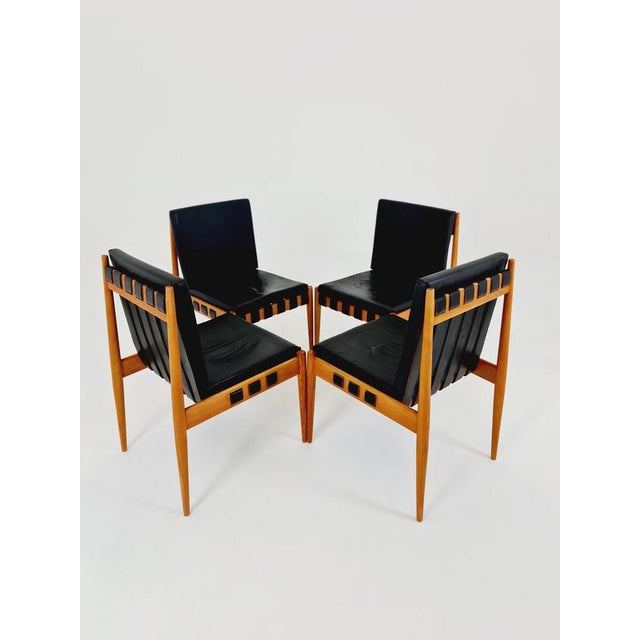 Wood Vintage Danish Ash SE 21 Dining Chairs by Egon Eiermann, 1960s, Set of 4 For Sale - Image 7 of 18