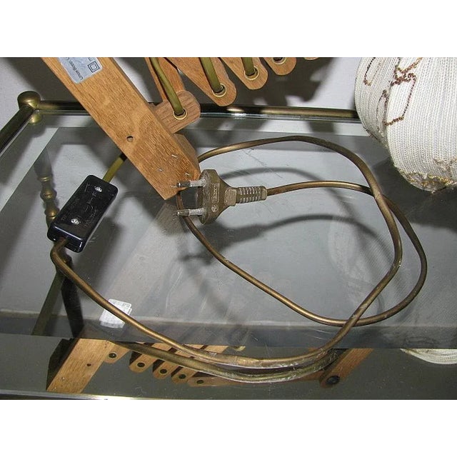 Wood Wood Scissor Lamp from Linus Bopp Limbach, 1970s For Sale - Image 7 of 18