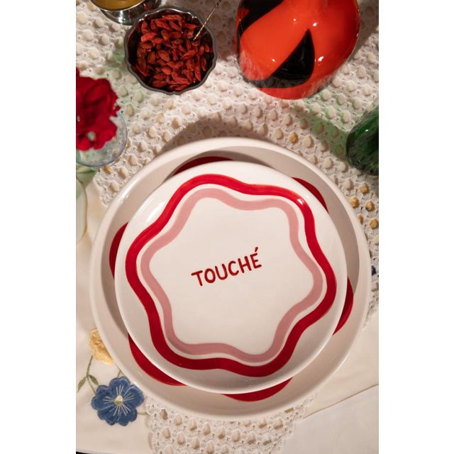 Contemporary Talk of the Table Artisanal Dessert Plates Set of 4 For Sale - Image 3 of 16