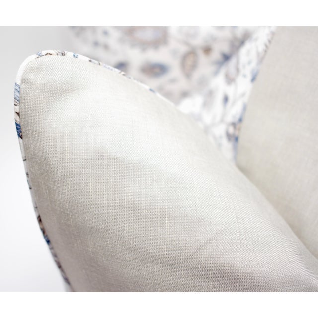 Borderline "Jaffna" 25" Square Hand Blocked Down/Feather Pillows - a Pair For Sale - Image 4 of 8