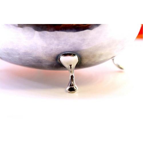 Hammered Silver Elliptical Candy Box For Sale - Image 5 of 7