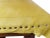 Yellow Handmade Wood Leather Footrest Stool Ottoman For Sale - Image 8 of 11