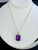 12 Ct Emerald Cut Amethyst Pendant /Necklace + 14 Kt Yellow Gold Chain Vintage For Sale - Image 11 of 18