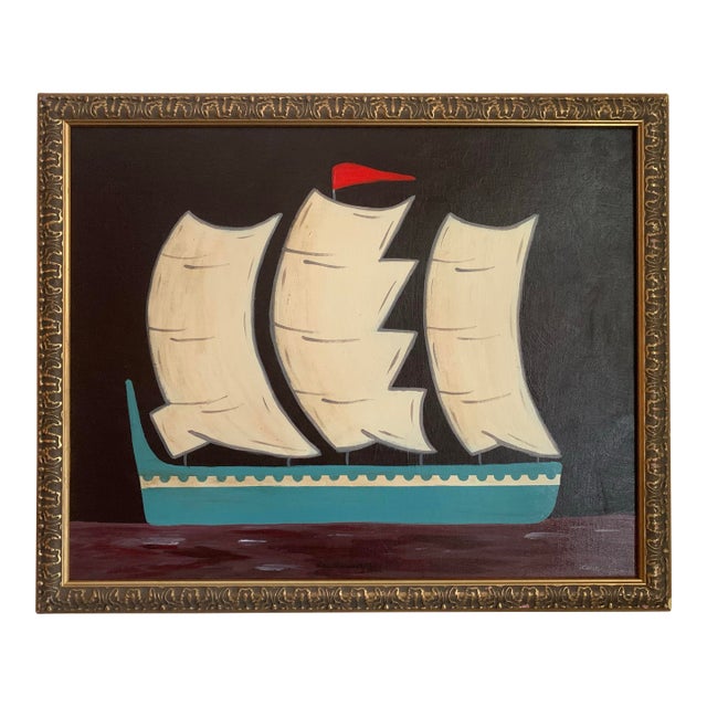 Contemporary Impressionist Style Seascape Painting on Canvas, Framed For Sale