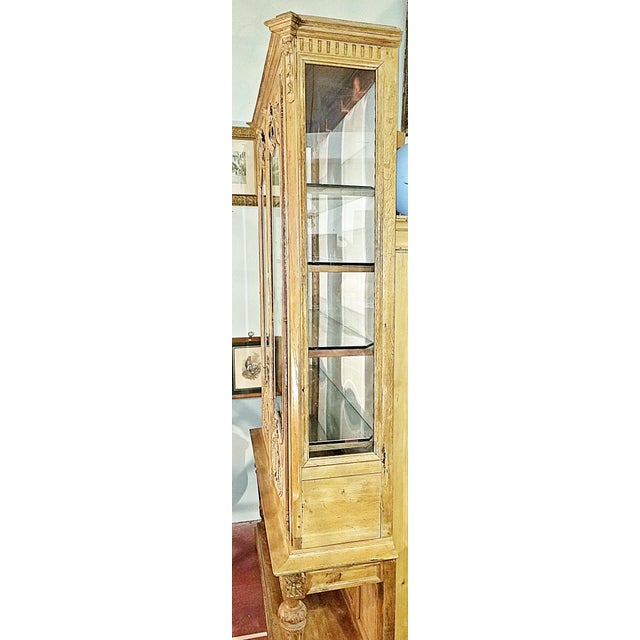 18th C. French Country Louis XVI Vitrine Biblioteque For Sale - Image 14 of 15