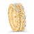 Haus of Brilliance 14K Yellow Gold Plated Sterling Silver 1/4 Cttw Diamond Twist Leaf Stackable Ring Set - Size 7 For Sale - Image 4 of 6