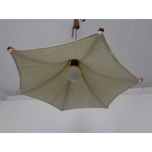 1960s Adjustable Counterweight Pendant Lamp in Teak from Domus, Germany, 1960s For Sale - Image 5 of 15