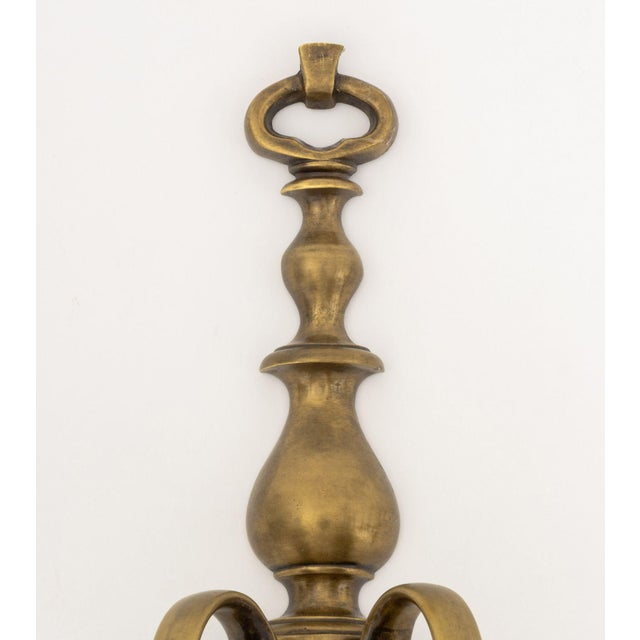 Baroque Dutch Style Bronze Three-Branch Wall Sconces - Pair For Sale - Image 3 of 9