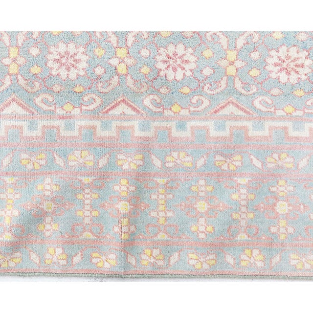 Beige Cotton Agra Rug For Sale - Image 8 of 9