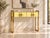 Yellow Italian Console Table in Butter Yellow Murano Glass and Brass from Justfurnituress SRL For Sale - Image 8 of 10