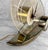 Mid-Century Atomic Gold & Lucite Mantle Sailboat Clock For Sale - Image 9 of 9