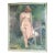 Early 20th Century Huge Standing Nude Signed Oil Painting For Sale