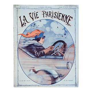La Vie Parisienne 1916 “Le Jeu De L’Auto Et Du Volant” Cover by Geo Fontana – For Sale