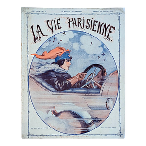 La Vie Parisienne 1916 “Le Jeu De L’Auto Et Du Volant” Cover by Geo Fontana –