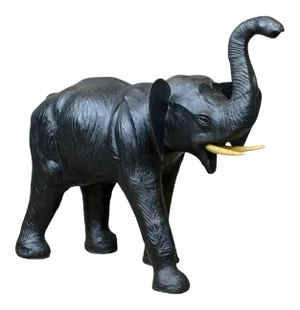Mid 20th Century Leather Elephant Sculpture