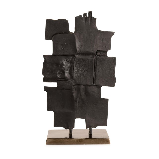 Brown Patina Aged Brass Sculpture For Sale - Image 8 of 11