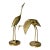 Vintage Mid-Century Solid Brass Crane Figurines, Pair – Hollywood Regency Bird Sculptures For Sale
