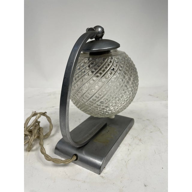 Art Deco Table Lamp in Inlaid Glass, 1930s For Sale - Image 10 of 11