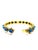 Bochic “Capri” Vintage Natural Diamond & Turquoise Bracelet Set In 18K & Silver For Sale - Image 9 of 11