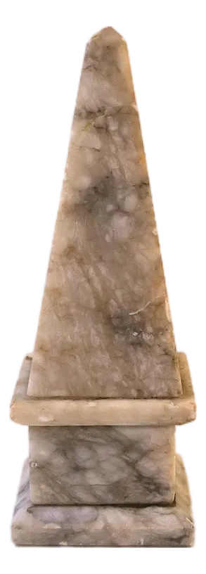 Italian Alabaster Marble Obelisk, Circa Early 20th Century