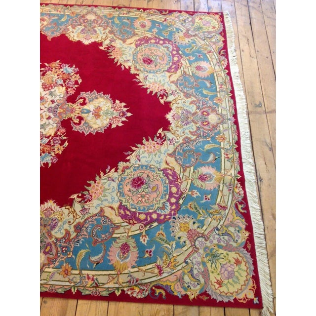 Middle Eastern Hand-Knotted Tabriz Rug For Sale - Image 4 of 10