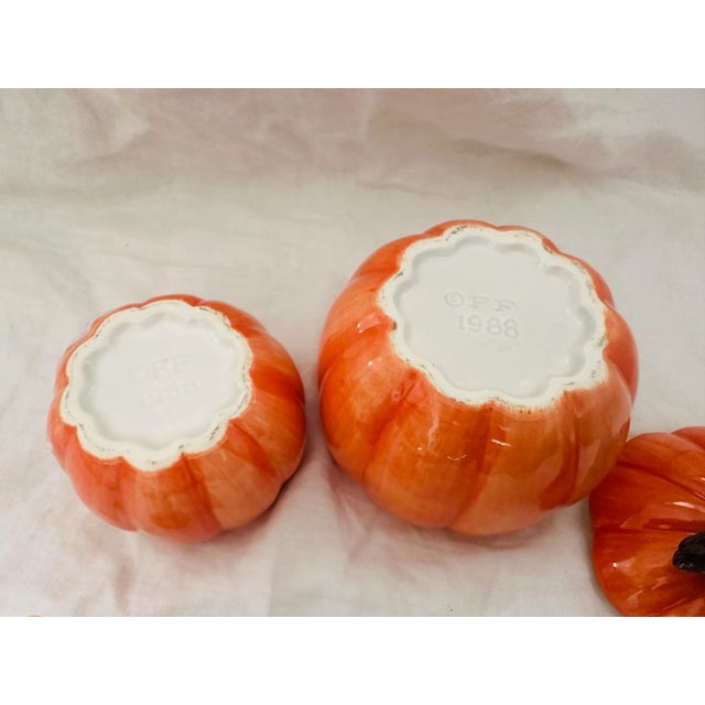 Ceramic Fitz & Floyd Buzzard/Pumpkin Candy Dish/Box For Sale - Image 7 of 7