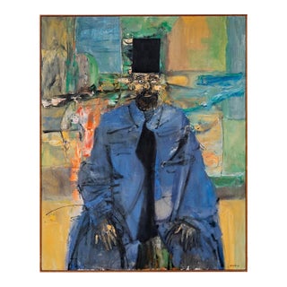 Original Edgar Louis Ewing Oil Painting of Caretaker at Aghia Triada For Sale