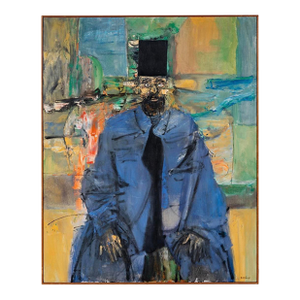 Original Edgar Louis Ewing Oil Painting of Caretaker at Aghia Triada