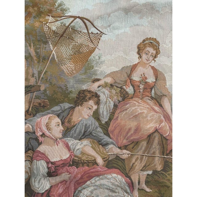 Vintage French Jacquard Tapestry, 1970s For Sale - Image 10 of 18