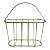 Vintage Postmodern Gold Brass Oval Magazine Rack For Sale