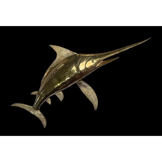Extrodinary Brass Marlin Wall Decor ready to hang. 48" in length, 20" in width, 3.5" in depth. 2 solid rings on back for...