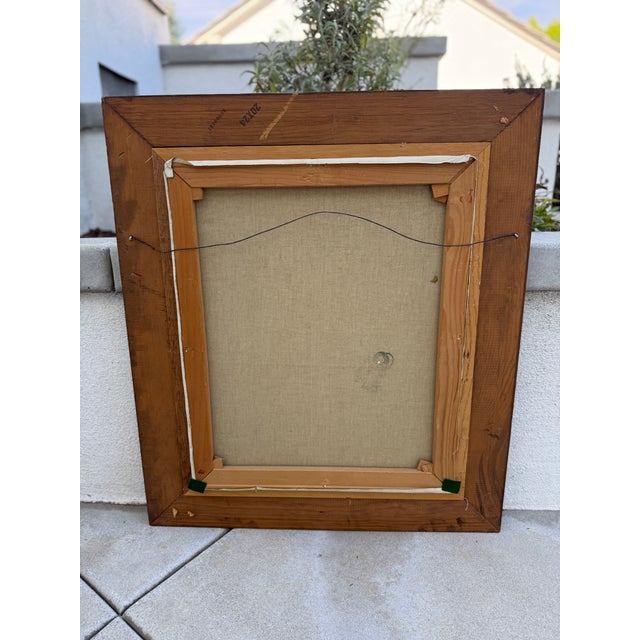 Wood Vintage Signed G. Funk Fox Hunt Oil Painting - Large Framed Equestrian Scene For Sale - Image 7 of 7