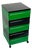 Chest of Drawers in Black and Green by Simon Fussell for Kartell, Italy, 1970s For Sale