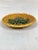 Vintage Vallauris Ar, France, majolica plate in a basket weave design. with a leaf in the center. This is a pre-owned item...