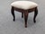 Late 20th Century French Provincial Style Solid Mahogany Wood Footstool For Sale - Image 4 of 5
