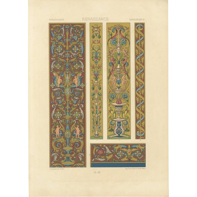 Pralon after Albert Racinet, LV of L’Ornement Polychrome, 1869, Paper For Sale