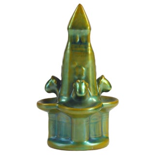 Vintage Eosin Glaze Obelisk Figurine from Zsolnay, 1970s For Sale