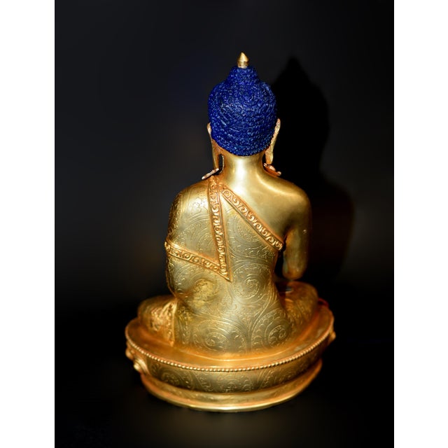 Late 20th Century Natural Rock Crystal Gilt Bronze Buddha Nepal Authenticity Seal For Sale - Image 18 of 18