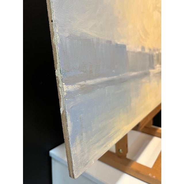 Claude Sauthier, Mont-Blanc Quay, Oil on Wood, 1970s For Sale - Image 9 of 11