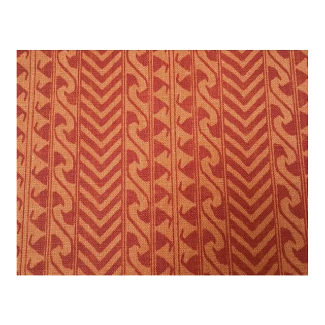 Lisa Fine Textiles "Luxor" Hand Printed Linen Fabric- By the Yard For Sale