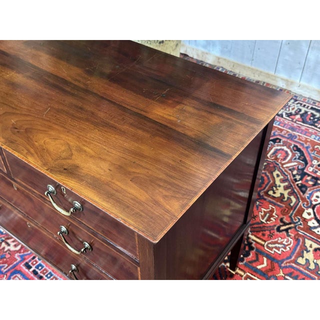 Brown 20th Century English Chest of Drawers in Mahogany and Oak For Sale - Image 8 of 18