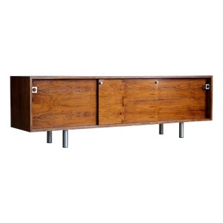 Danish 1960s Low Credenza in Rosewood - Attr.ibutedTo Bodil Kjaer for E. Pedersen and Son For Sale