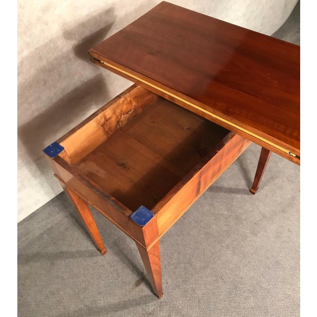 1820 South German Biedermeier Walnut Card Table For Sale - Image 12 of 12