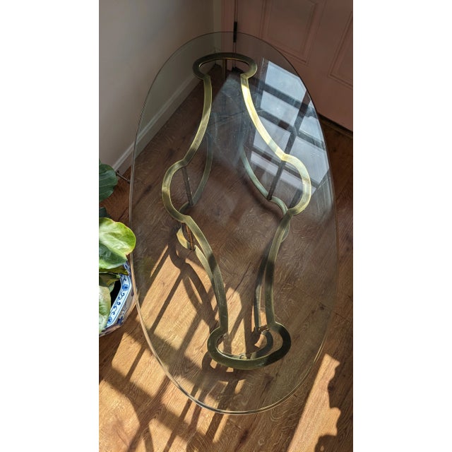 1970s Brass & Glass Cocktail Table For Sale In Providence - Image 6 of 11