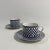 1994 Classic Checks Checkerboard Blue Coffee/Tea Cups Set of 2 For Sale - Image 11 of 13